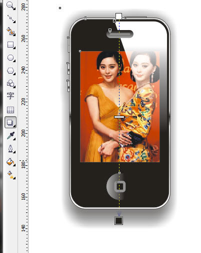 CDR繪制簡潔IPHONE4手機教程 三聯網 CDR實例教程18.jpg