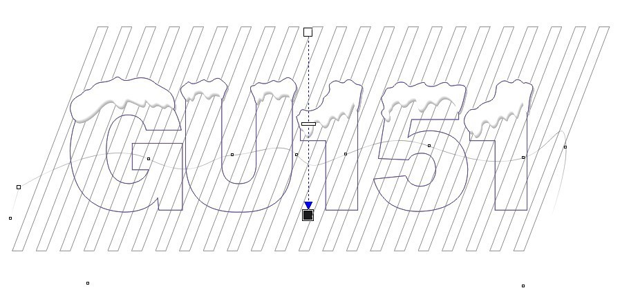 CDR制作積雪字 三聯網 CDR實例教程