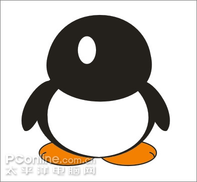 Coreldraw繪制可愛的情侶QQ企鵝