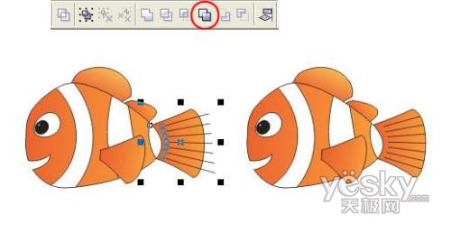 Coreldraw繪制海底總動員小魚Nemo