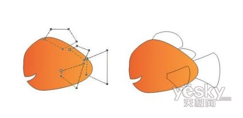 Coreldraw繪制海底總動員小魚Nemo