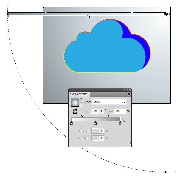 AI繪制玻璃質感雲圖標  AI實例教程 glass cloud 15