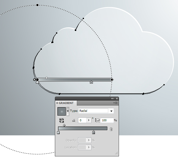 AI繪制玻璃質感雲圖標  AI實例教程 glass cloud 19