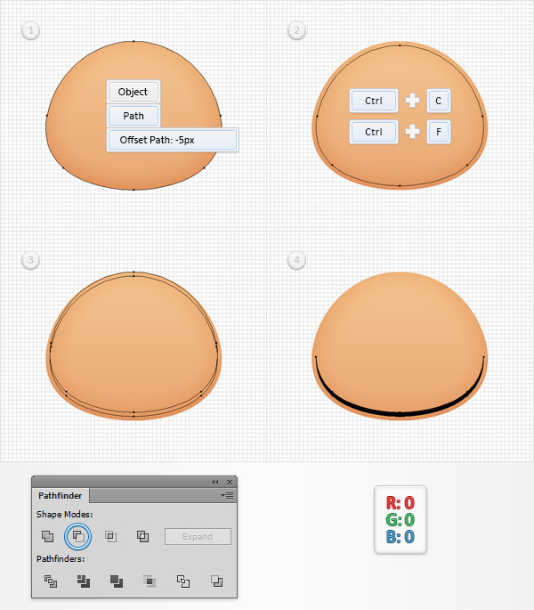 AI教程！教你在Illustrator中創建胖胖的可愛卡通頭像