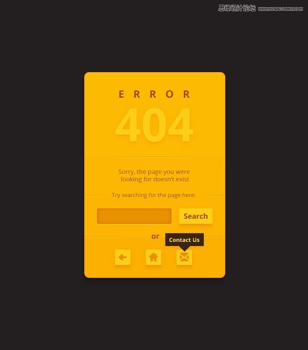 Illustrator設計細節豐富的404錯誤頁面 三聯