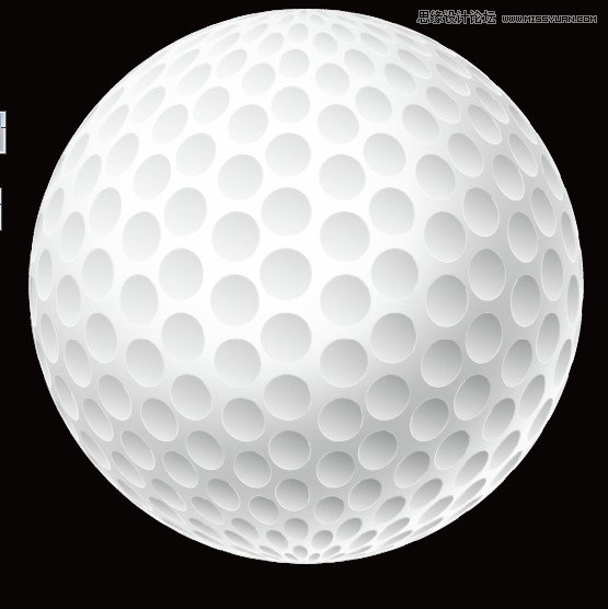 Illustrator繪制白色立體效果的高爾夫球 三聯