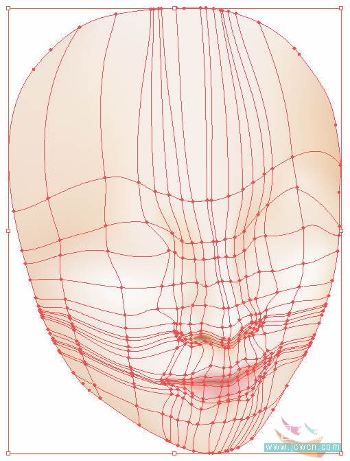 Illustrator運用漸變網格繪制人物和頭發,無思設計網wssj1.cn