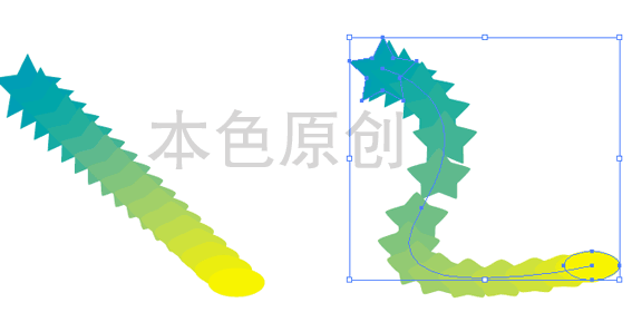 ILLUSTRATOR混合工具的使用,無思設計網wssj1.cn