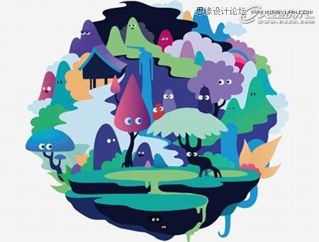 Illustrator繪制卡通風格插畫場景,PS教程,思緣教程網