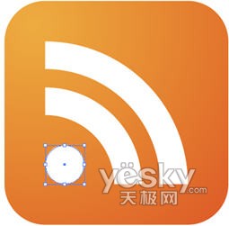 Illustrator繪制RSS圖標按鈕_天極設計在線原創