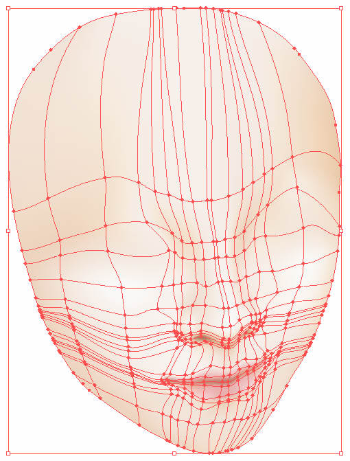 Illustrator 人物漸變網格的教程+頭發的繪制