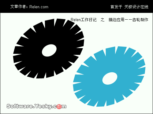 AI描邊工具巧應用：齒輪制作