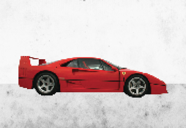 Pixel Art Ferrari F40