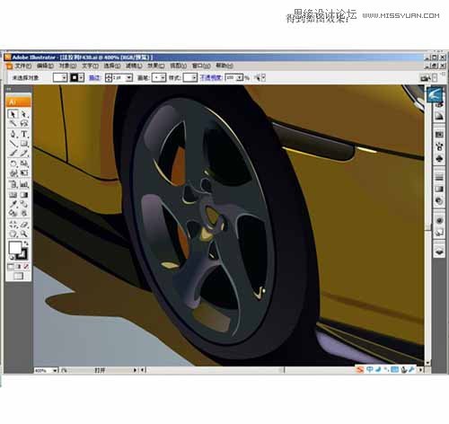 Illustrator打造超酷的保時捷超級跑車,PS教程,思緣教程網