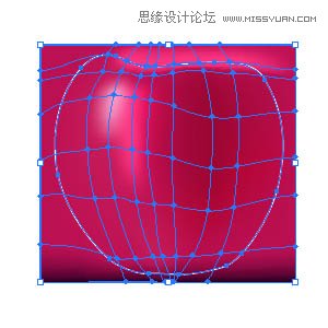 Illustrator使用漸變網格繪制逼真的紅蘋果,PS教程,思緣教程網