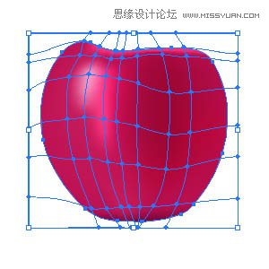 Illustrator使用漸變網格繪制逼真的紅蘋果,PS教程,思緣教程網