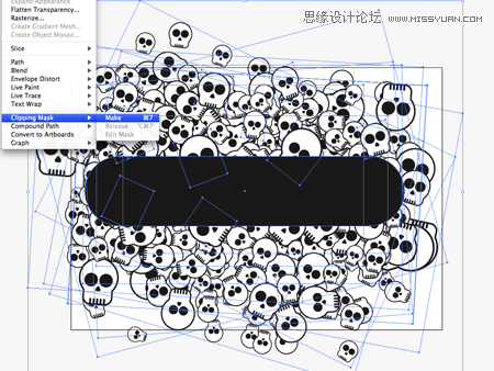 Illustrator給滑板添加骷髅圖案效果,PS教程,思緣教程網