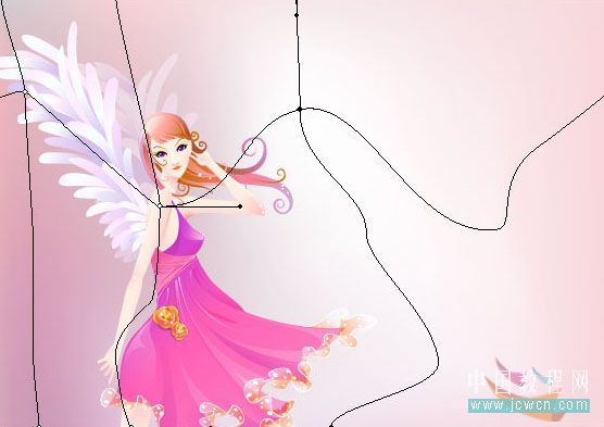 Illustrator教程:制作漂亮插畫花季的天使-