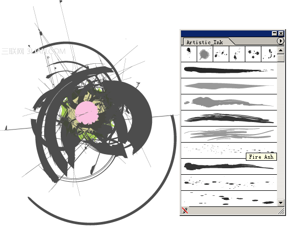 用Illustrator畫筆玩玩另類特效(圖)(2)