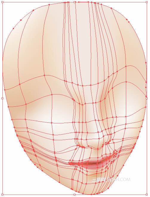AI繪制人物頭發的漸變效果 三聯