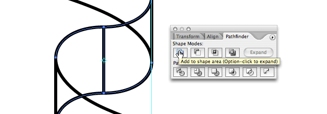 Step 5 - merge the middle segments of the ribbon into 1 segment