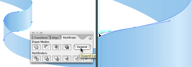 Step 7 - fine tuning the centered curve of the ribbon