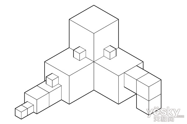 Illustrator技術理論教程：拼圖和等角_天極設計在線整理