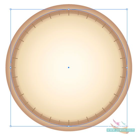 Illustrator鼠繪教程：簡單繪制金色指南針_中國教程網