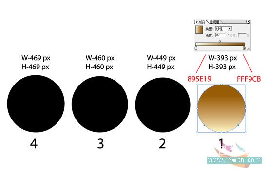 Illustrator鼠繪教程：簡單繪制金色指南針_中國教程網