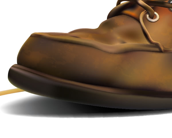 AI漸變網格繪制逼真皮鞋 三聯網 AI實例教程