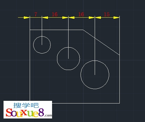 CAD教程：DIMCONTINUE命令連續標注實例