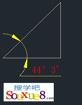 CAD教程：AutoCAD用DIMANGULAR角