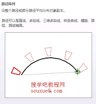 AutoCAD2013路徑陣列 三聯