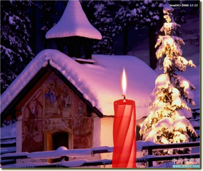 AutoCAD教程：溫馨聖誕燭光的渲染方法