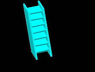 AutoCAD三維建模系列教程：拉升、復制移動制作木梯