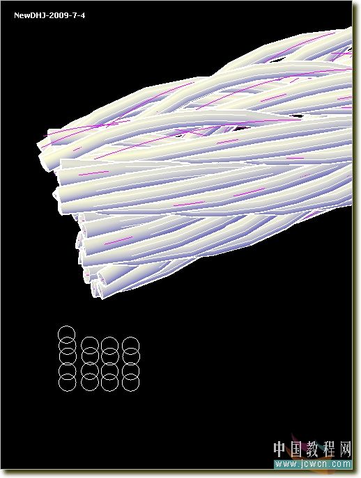 AutoCAD建模教程:49股鋼絲繩的制作方法(2)