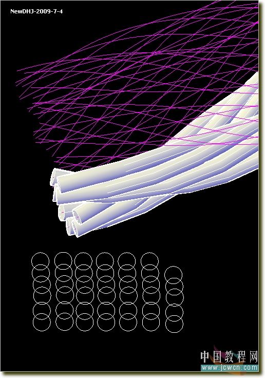 AutoCAD建模教程:49股鋼絲繩的制作方法(2)