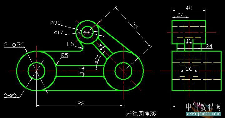 AutoCAD教程：根據二維圖畫三維圖的方法及思路 三聯