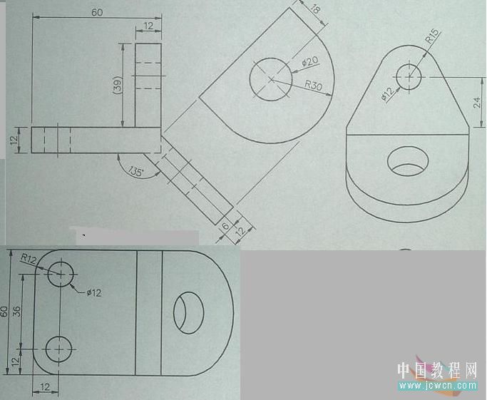 AutoCAD教程：根據二維圖畫三維圖的方法及思路(2)