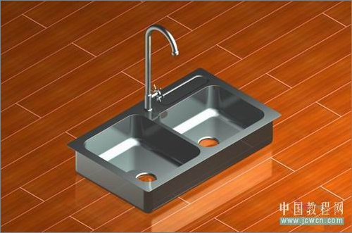 AutoCAD廚房用的水槽建模方法 三聯