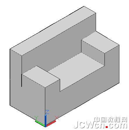 AutoCAD運用長方體網格拉伸制作雙人和多人沙發