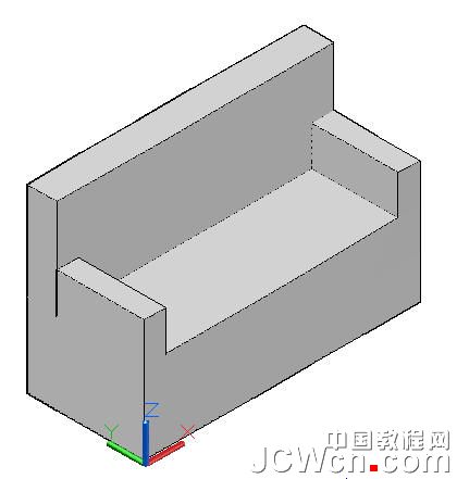 AutoCAD運用長方體網格拉伸制作雙人和多人沙發