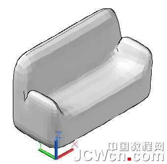 AutoCAD運用長方體網格拉伸制作雙人和多人沙發