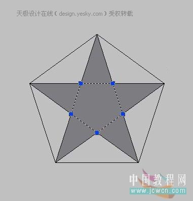 AutoCAD拉伸命令快速繪制立體五角星