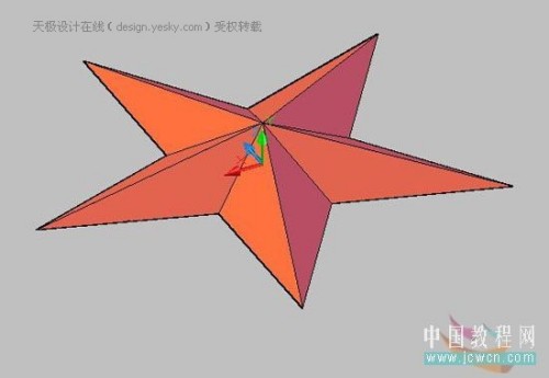 AutoCAD拉伸命令快速繪制立體五角星