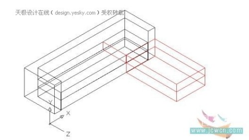 AutoCAD三維造型實例：制作直線沙發