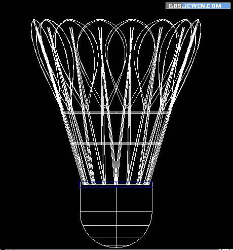 AutoCAD三維建模制作立體羽毛球