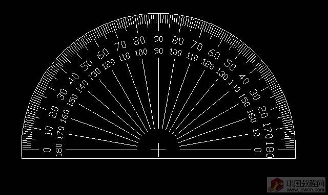 AUTOCAD制作一個量角器教程 三聯