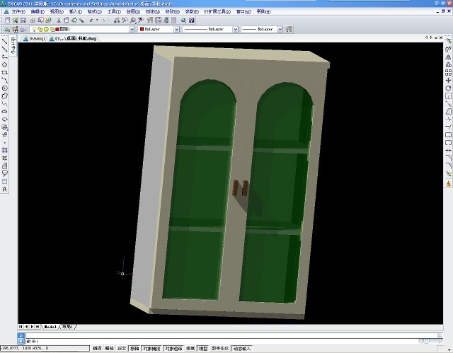 實用CAD教程之用中望CAD繪制書櫃