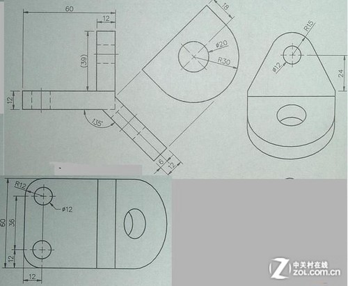 AutoCAD教程：根據二維圖畫三維圖的方法及思路 